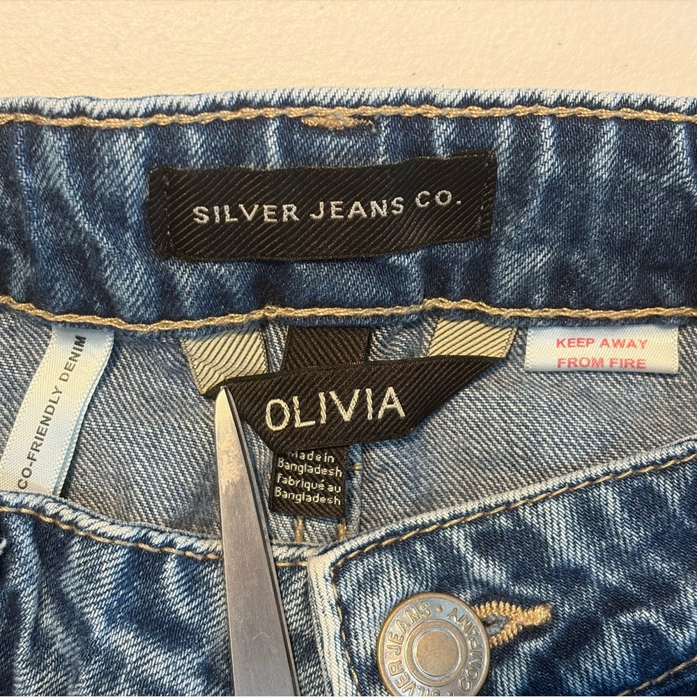 Silver Jeans Olivia Wide Leg High Rise Cargo Girls - Picture 3 of 6